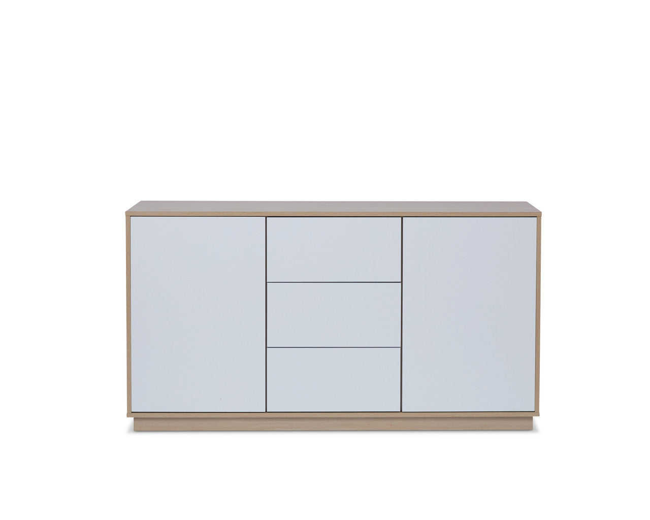 Imperial Homes coastal buffet sideboard with white doors and natural wood frame for stylish storage