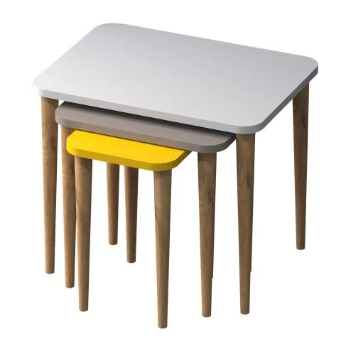 SleekNest Trio Nesting Side Tables - Multicolor