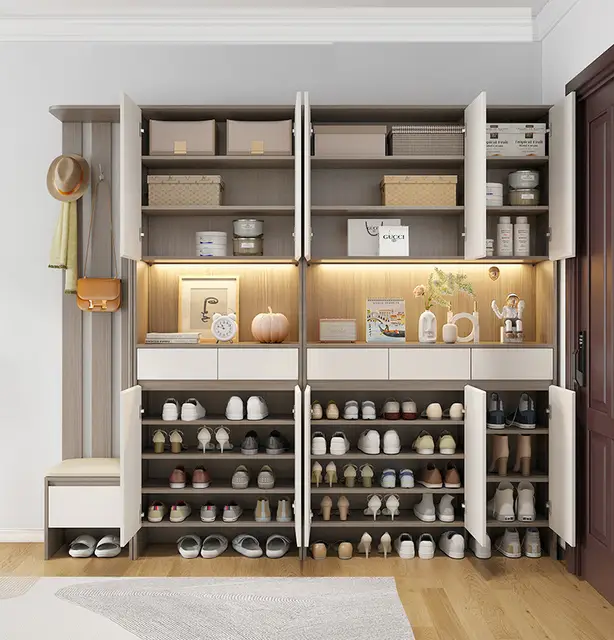 Imperial Homes luxury shoe cabinet for modern homes with multiple shelves and organized storage