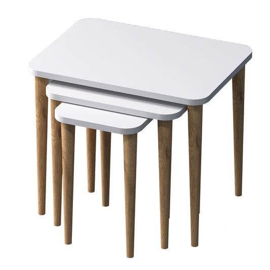 SkeekNest Trio Nesting Side Tables - White